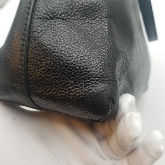 Kate Spade Julia Street Bow Satchel Handbag Black Pebble Leather Top Handle - Picture 8 of 14